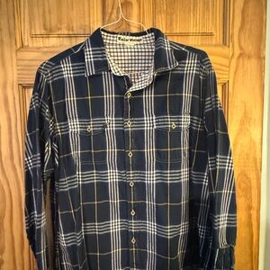 Tailor Vintage Navy and White Checkered Shirt